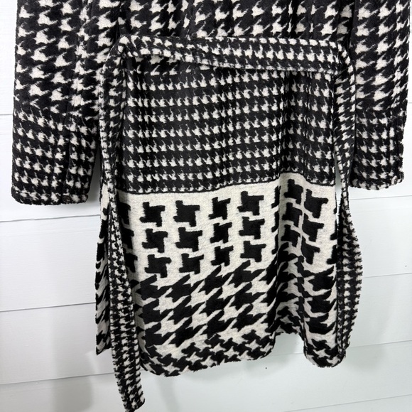 Ett:twa by Anthropologie Black & Cream Wool Blend Houndstooth Coat Size XS - Picture 14 of 15
